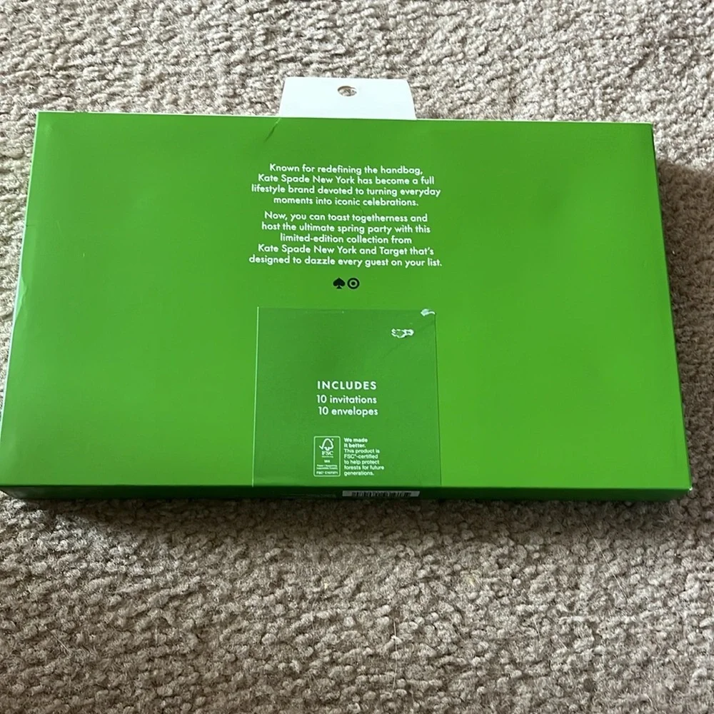 Kate Spade Green Cocktail Invitation Set